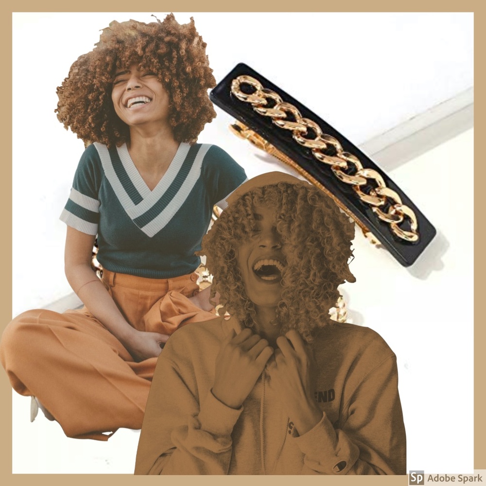 2/$15: NWOT Elegant Vintage Metal Chain Barrette